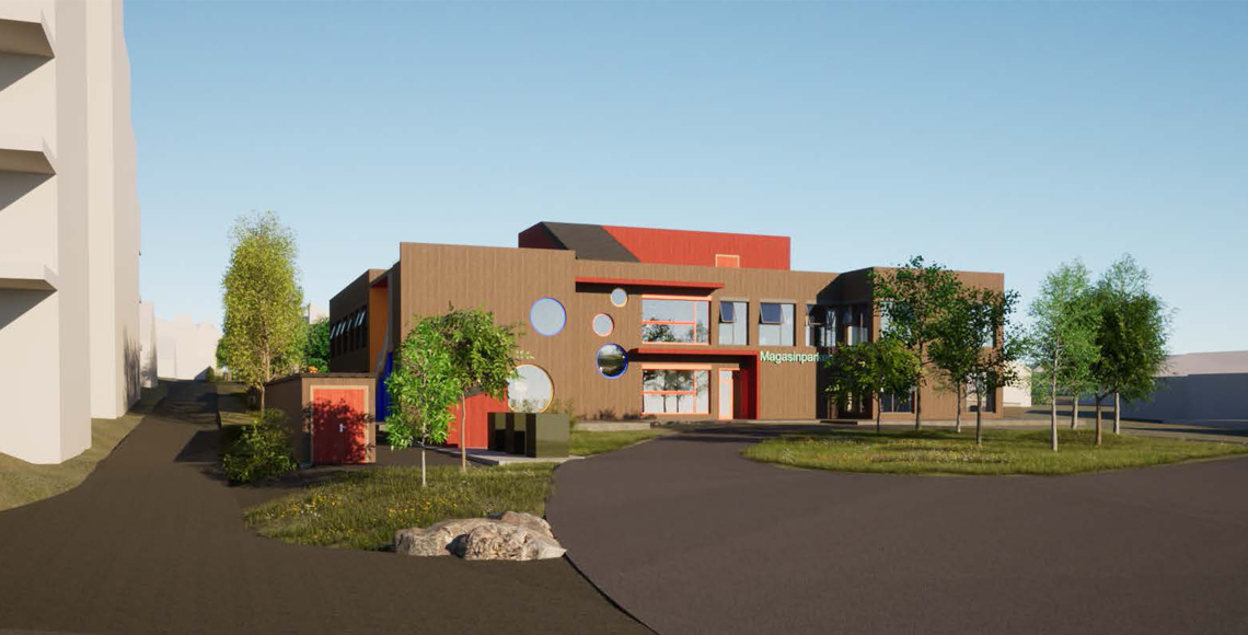 Skisse av Magasinparken barnehage